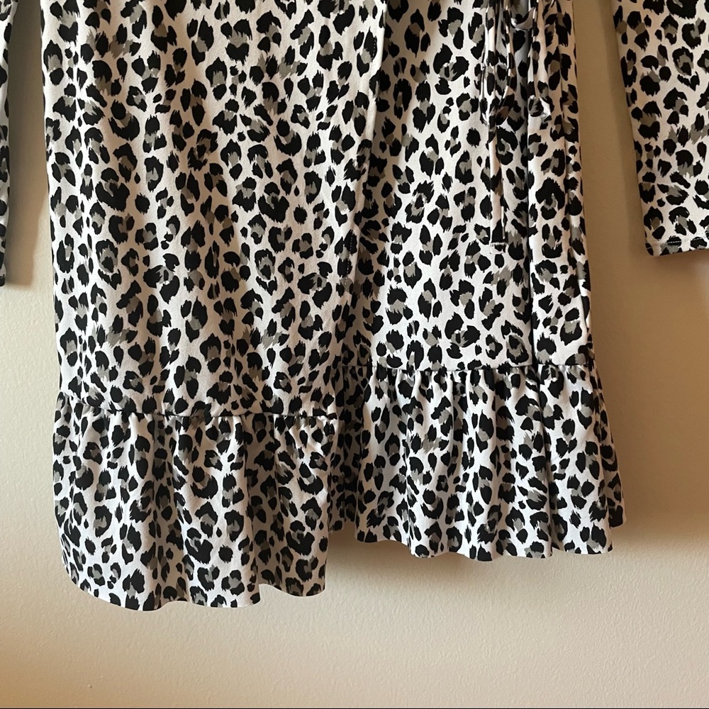H&M Divided Black and White Leopard Print Wrap Dress - Picture 4 of 8